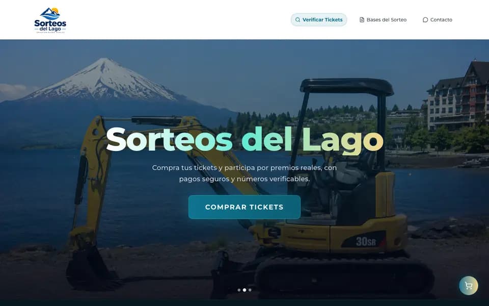 Sitio web de Sorteos del Lago desarrollado por R3Q